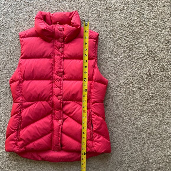 J Crew Vest Girls Medium Full Zip Down Fill Puffer Pink Pockets Mock Neck - Picture 9 of 10